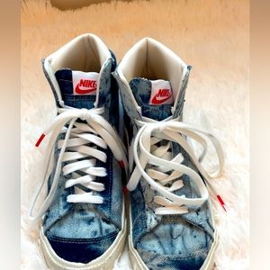Blue and navy Nike blazers